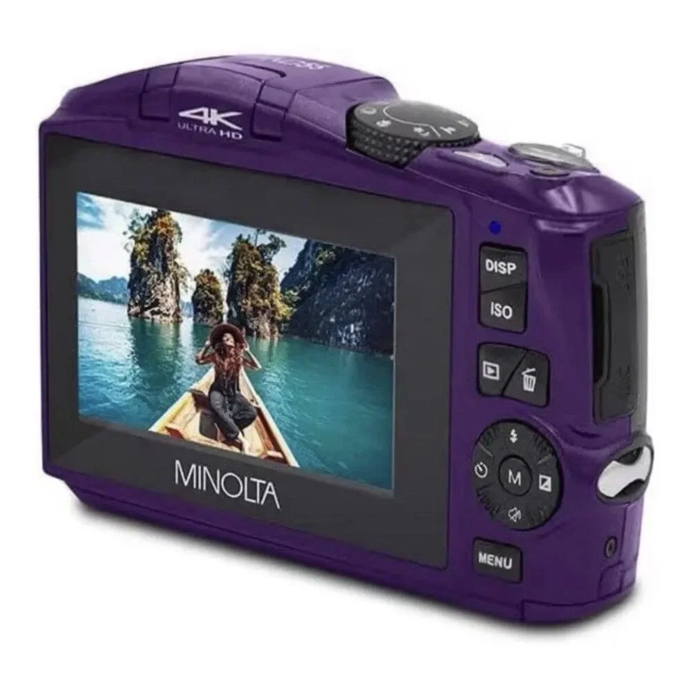 NEW - Minolta 64MP 4K Ultra HD Video Digital Camera WiFi CMOS Sensor w/32GB